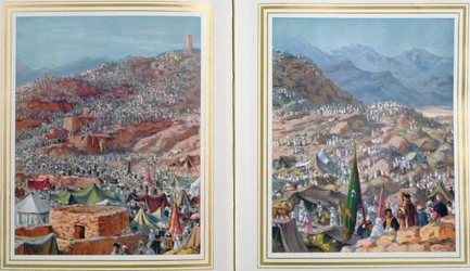 Pèlerins sur le mont Arafat le 9ème jour de Dhul-Hijjah, 1918